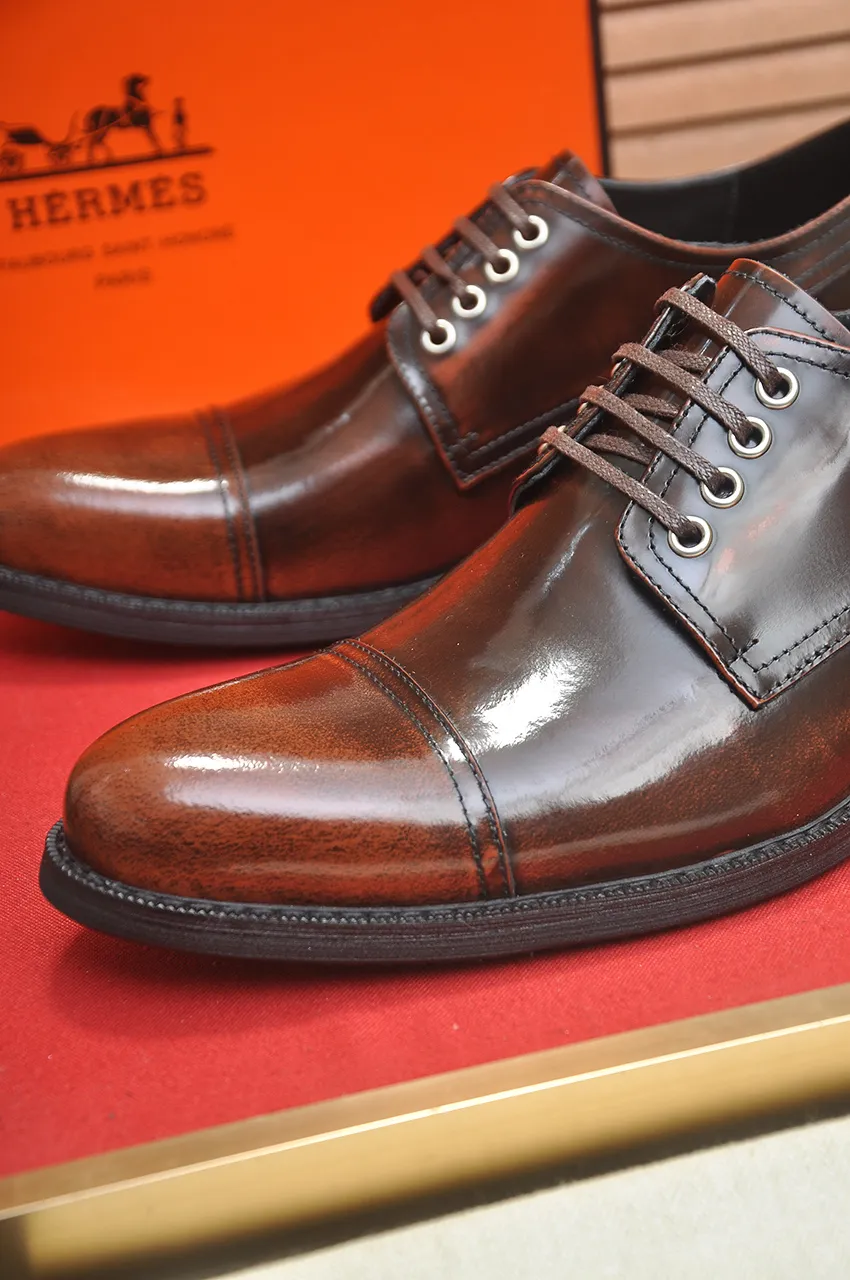 Men's shoes💰540💶[HERMES] (cowhide lining)🍀Italian top luxury🍀He does not pursue novel styles and gorgeous colors, but attracts the favor of successful men with his flawless, elegant and classic style. Formal leather shoes This very comfortable, simple and stable style allows you to easily match any style! The pattern is absolutely 1:1 refined from the original case, and we strive for excellence in materials, imported cowhide + cowhide lining💪💪💪extraordinary texture👍! .Code number: 39-45 (45 customized)